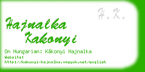 hajnalka kakonyi business card